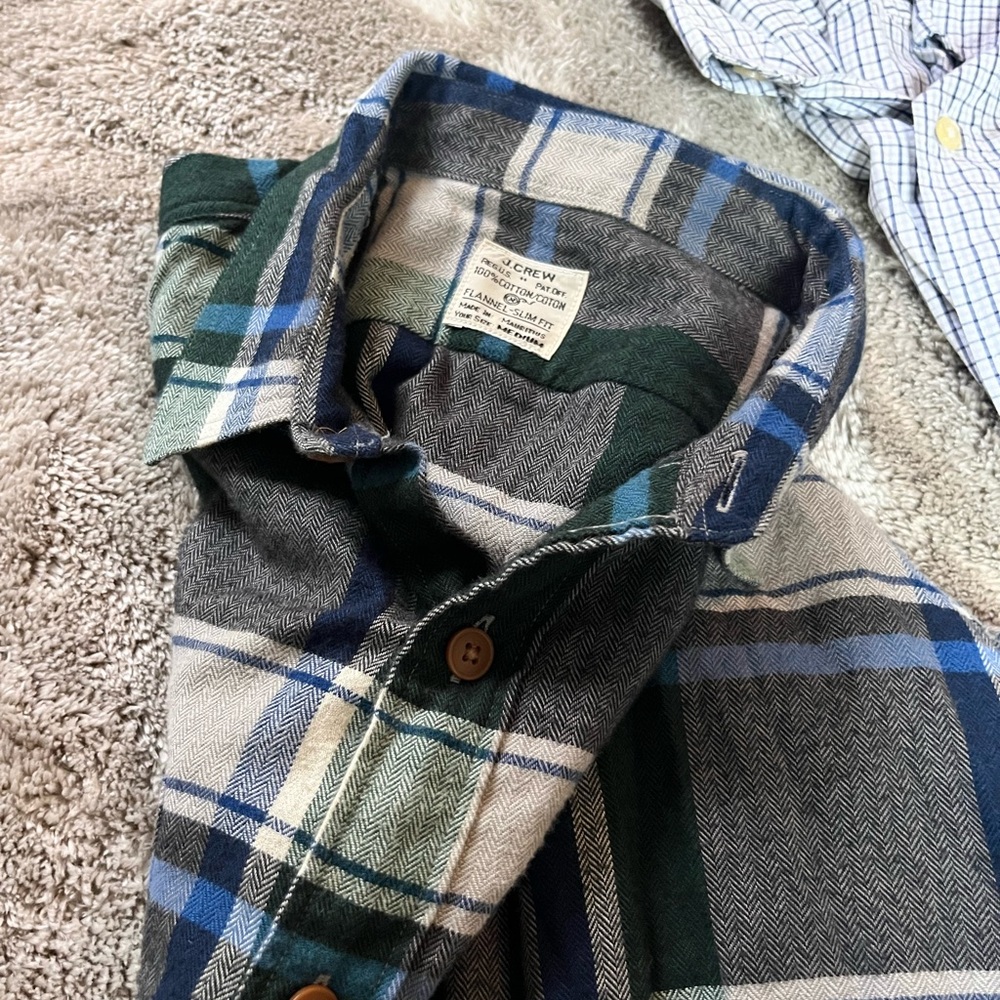 J.Crew Men's Button Down Bundle Plaid Flannel Gin… - image 2
